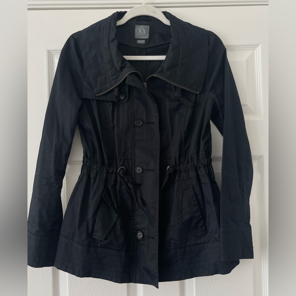 Armani Exchange short trench jacket